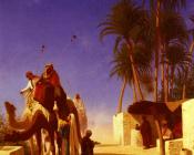 查尔斯 西奥多 弗里尔 : Camel Drivers Drinking from the Wells